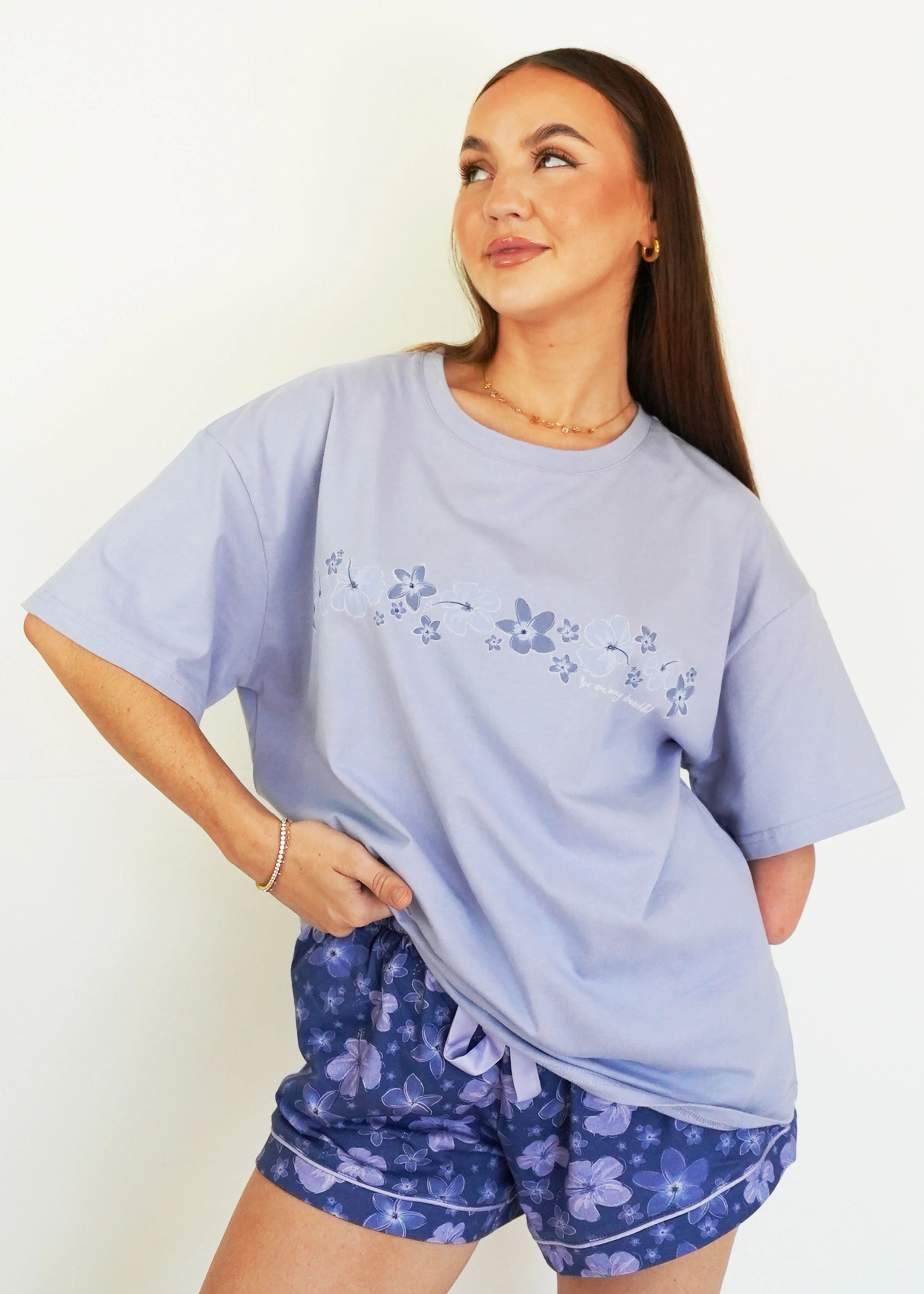 Bloom Babe T-Shirt & Shorts PJ Set - Image 3