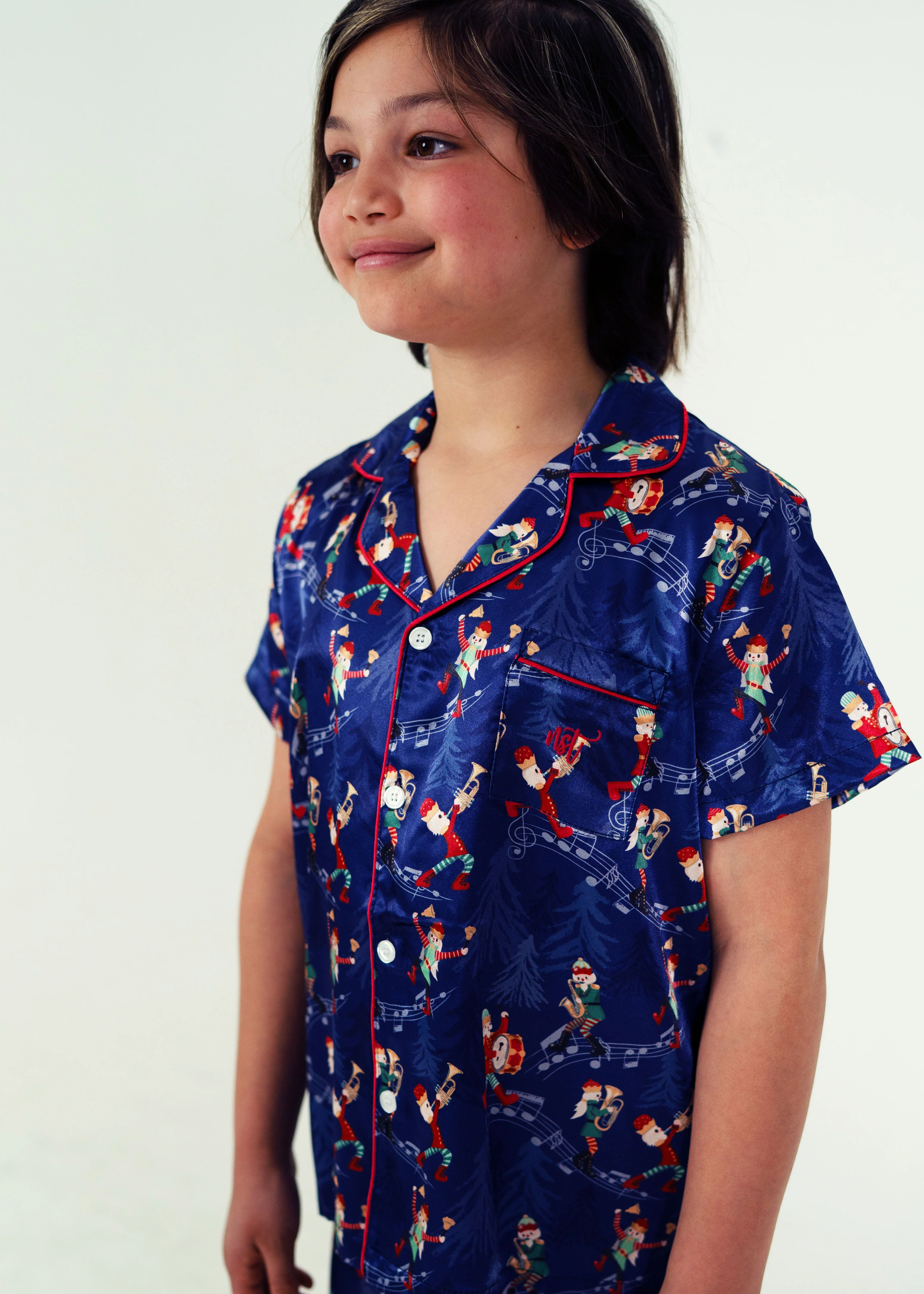 Boys Santa's Workshop Satin Short Pyjama Set - Image 4