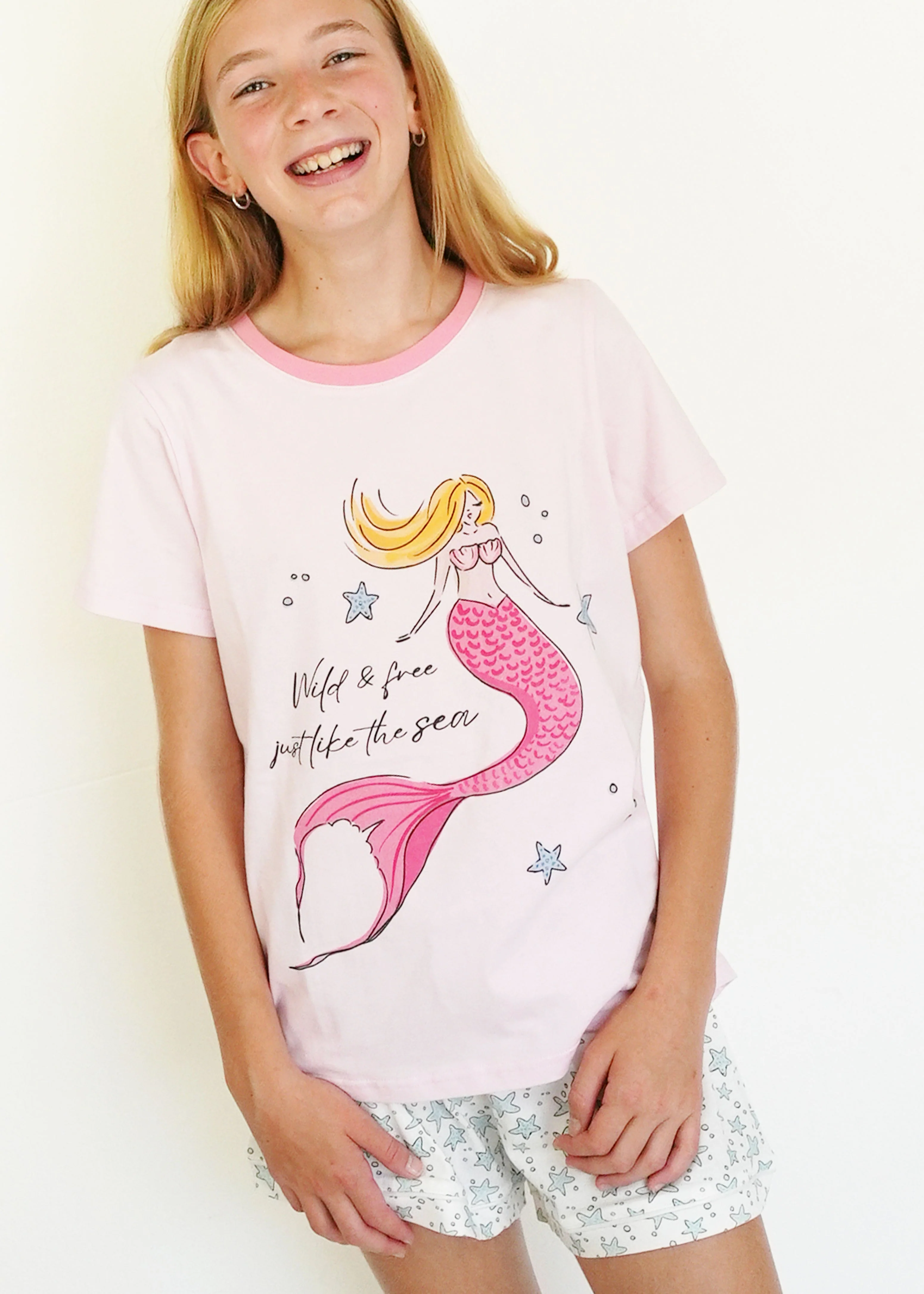 Girls - Wild and Free T-Shirt & Shorts PJ Set